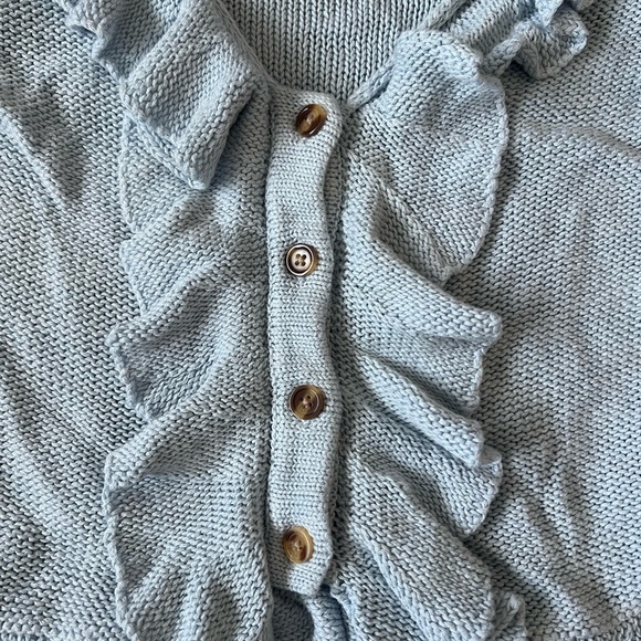 LPA Light Blue Ruffle Blouse - Picture 3 of 6